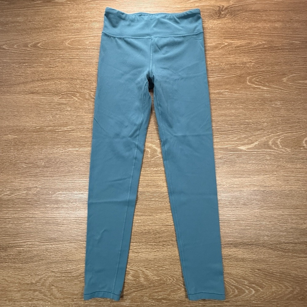 Athleta Girl Powervita Chit Chat Tight Leggings Teal Girls XXL 16 Yoga